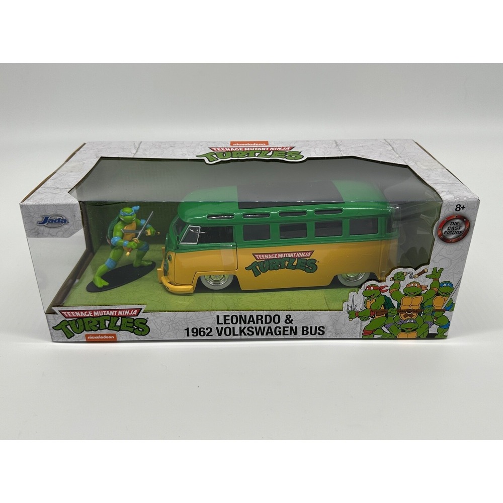 Jada Hollywood Rides: TMNT Leonardo & 1962 VW Classic Bus 1/24 Scale